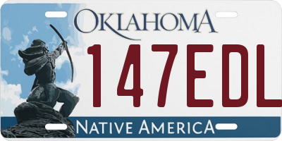 OK license plate 147EDL