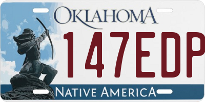 OK license plate 147EDP