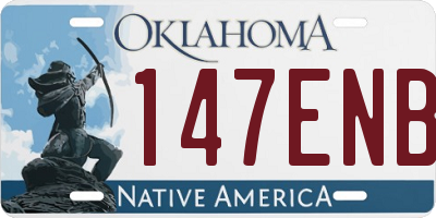 OK license plate 147ENB
