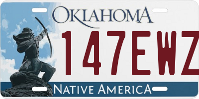OK license plate 147EWZ