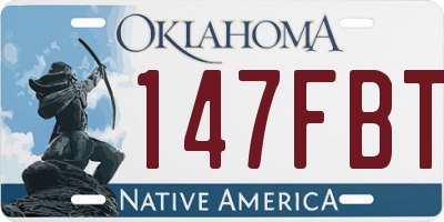 OK license plate 147FBT