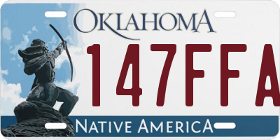 OK license plate 147FFA