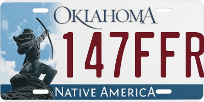 OK license plate 147FFR