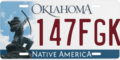 OK license plate 147FGK