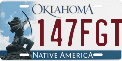 OK license plate 147FGT
