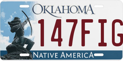 OK license plate 147FIG