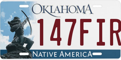 OK license plate 147FIR