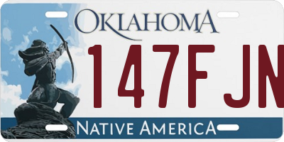 OK license plate 147FJN