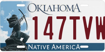 OK license plate 147TVW