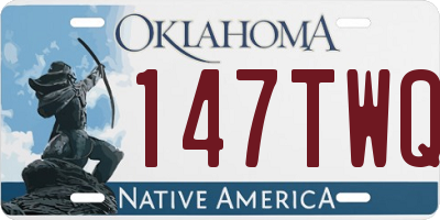 OK license plate 147TWQ