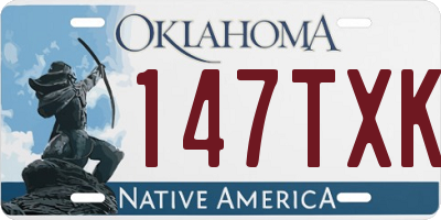 OK license plate 147TXK