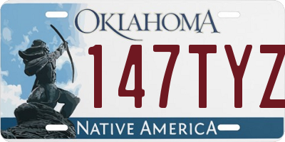 OK license plate 147TYZ