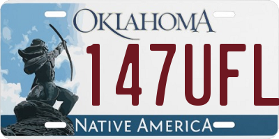 OK license plate 147UFL