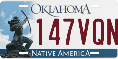 OK license plate 147VQN
