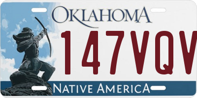 OK license plate 147VQV