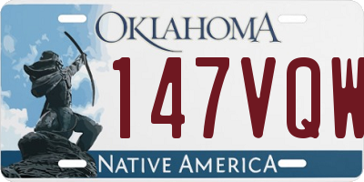 OK license plate 147VQW
