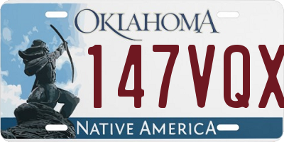 OK license plate 147VQX