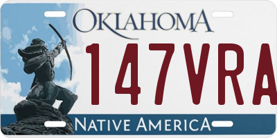OK license plate 147VRA