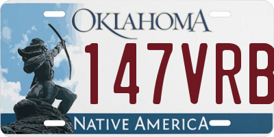 OK license plate 147VRB