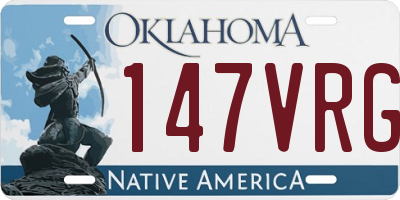 OK license plate 147VRG