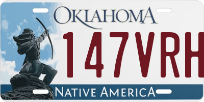 OK license plate 147VRH