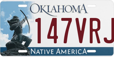OK license plate 147VRJ