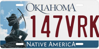 OK license plate 147VRK