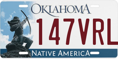 OK license plate 147VRL