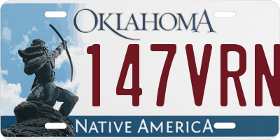 OK license plate 147VRN