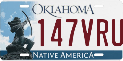 OK license plate 147VRU