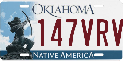 OK license plate 147VRV