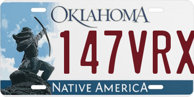 OK license plate 147VRX
