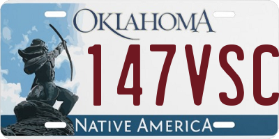 OK license plate 147VSC