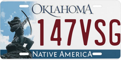 OK license plate 147VSG