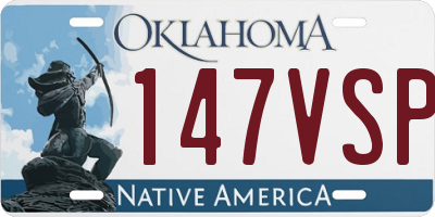 OK license plate 147VSP