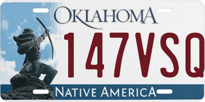 OK license plate 147VSQ
