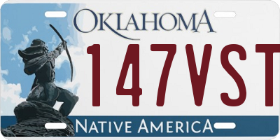 OK license plate 147VST