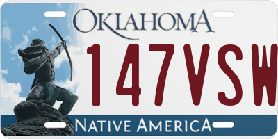 OK license plate 147VSW