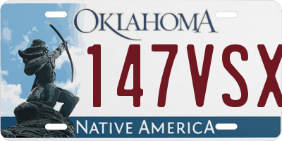 OK license plate 147VSX