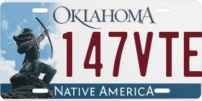 OK license plate 147VTE