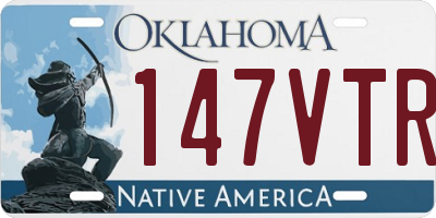 OK license plate 147VTR