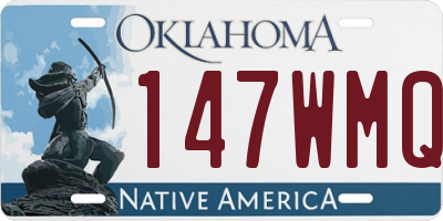 OK license plate 147WMQ