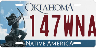 OK license plate 147WNA