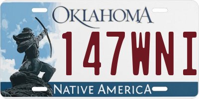 OK license plate 147WNI