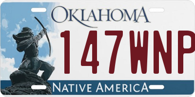 OK license plate 147WNP