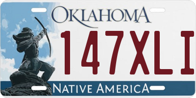 OK license plate 147XLI