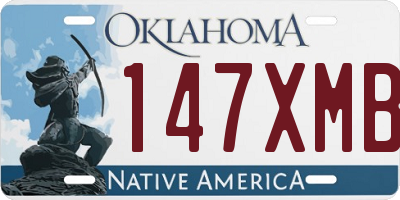 OK license plate 147XMB