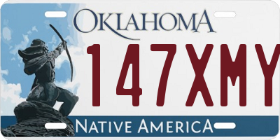 OK license plate 147XMY