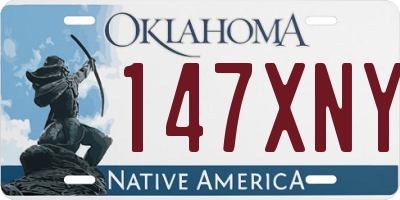 OK license plate 147XNY