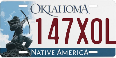 OK license plate 147XOL